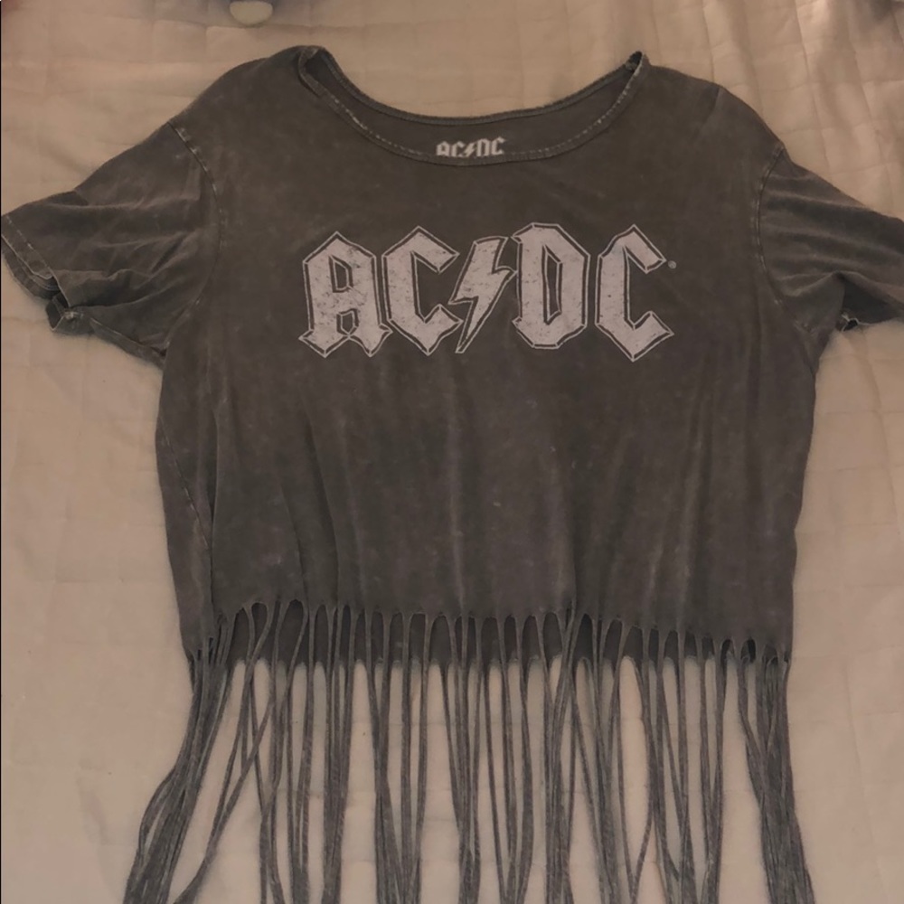 Acid wash band tee
